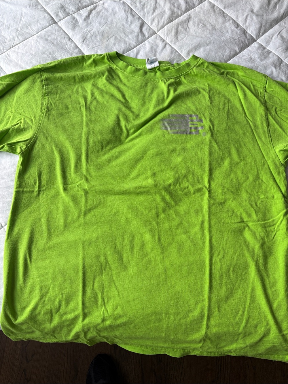 Men’s Eric Emanuel neon green tee size xl - Picture 4 of 6